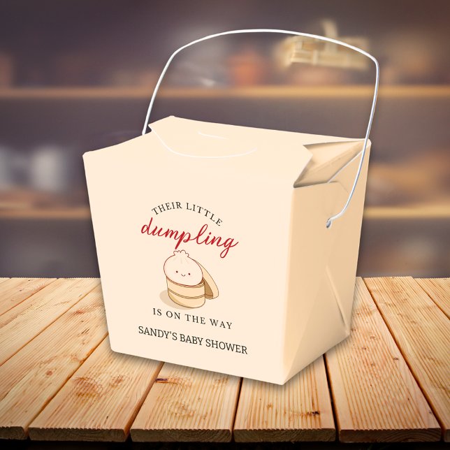 Liten dupling Kön Neutral Kawaii Baby Shower Presentaskar (LITTLE DUMPLING baby shower favor boxes)