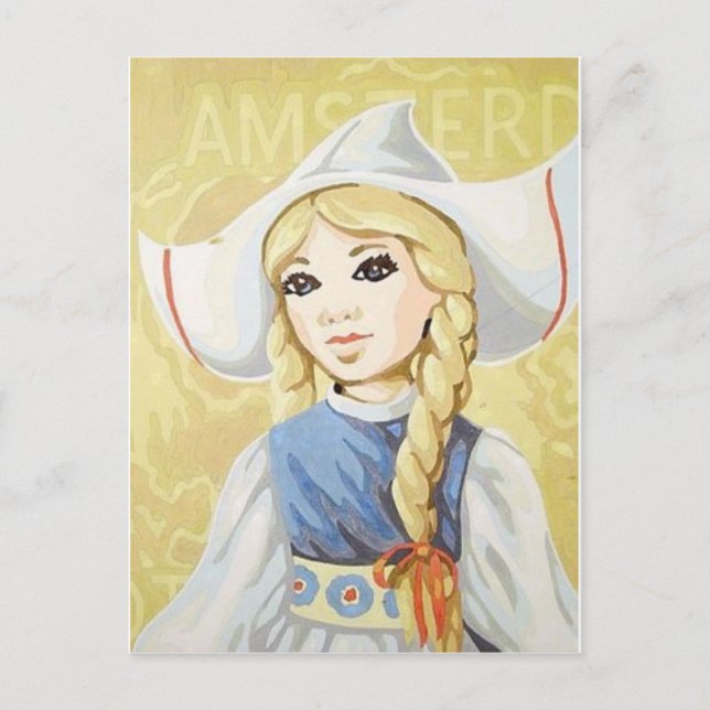 liten dutch-flicka vykort (Framsida)