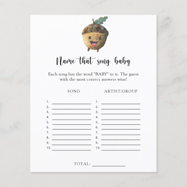 Liten ekollon - Namnge den där babysången (Framsida)