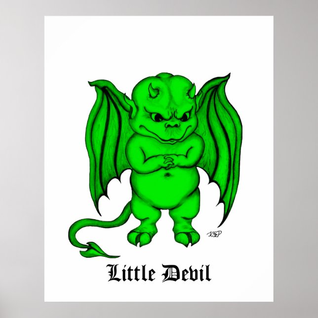Liten elak Djävul Poster (Framsidan)