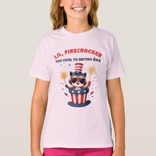 Liten eldkracker tvättbjörn 4 juli t shirt