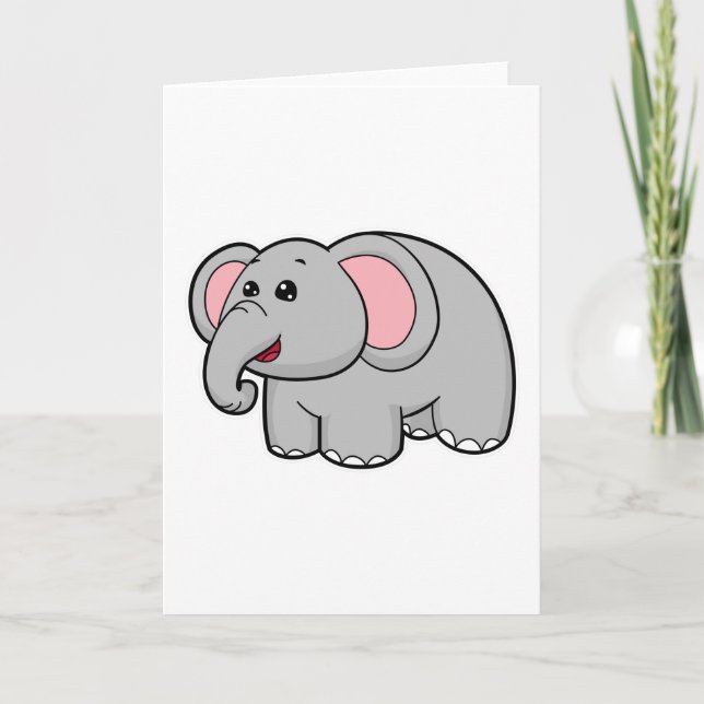 Liten elefant kort (Framsida)