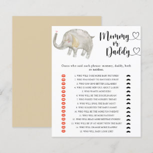 Liten elefant - mammas eller pappas baby shower-sp