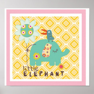 liten elefant väggdekor poster