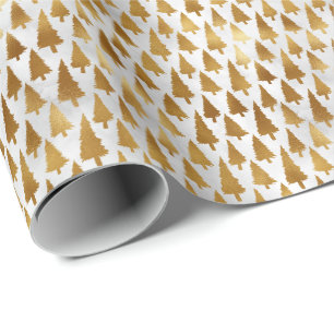 Liten elegant falsk folie julgran present presentpapper