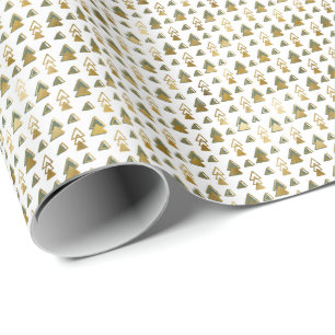 Liten elegant falsk folie julgran present presentpapper