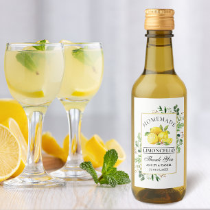 Liten etikett för vattenfärgslemonerna Guld Limonc