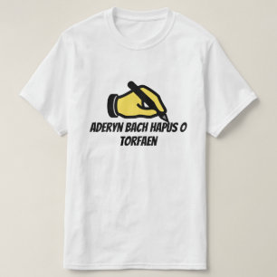 Liten fågel från Torfaen på walesiska lycklig T Shirt
