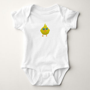liten fågel gult baby t shirt