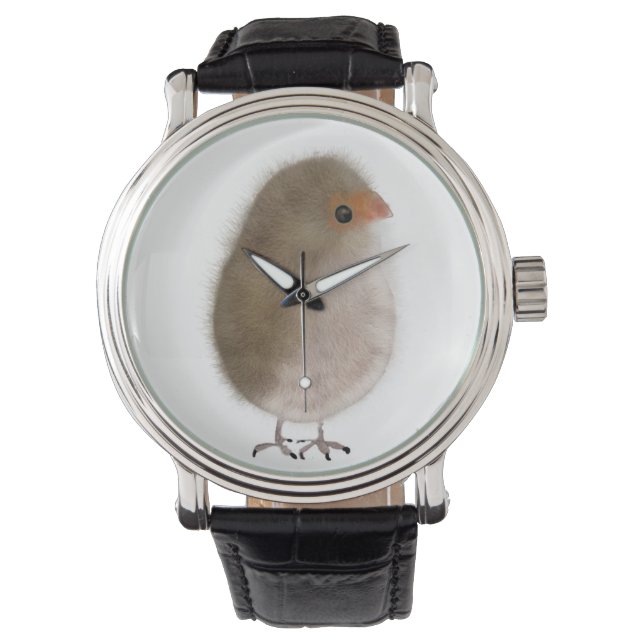 Liten fågel i en klocka! armbandsur (Framsida)