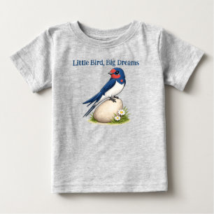 Liten fågel stora drömmar svalor baby t-shirt