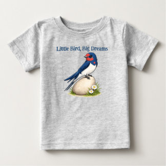 Liten fågel stora drömmar svalor baby t-shirt