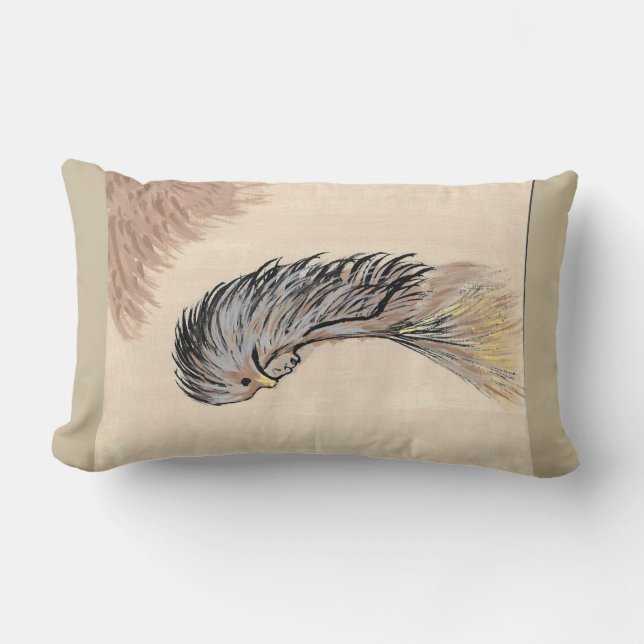 Liten fågelledning lumbarkudde (Framsida)