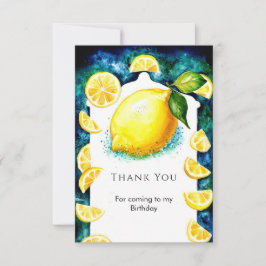 Liten Färgglad Lemon Födelsedag Tack Kort