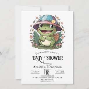 Liten färgstark stövel för frog babykläder inbjudningar