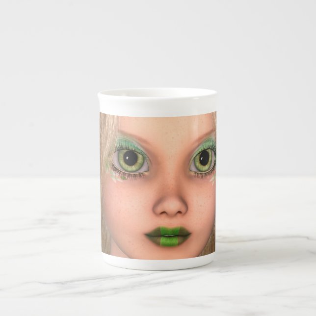 Liten fe benporslin mugg (Framsidan)