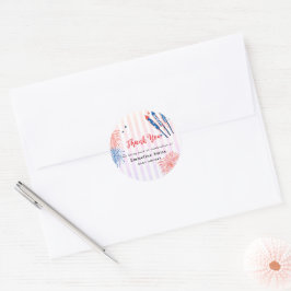Liten Firecracker 4:e Juli Tack Baby Shower Runt Klistermärke