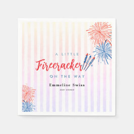 Liten Firecracker 4 juli Barnkalas Pappersservett