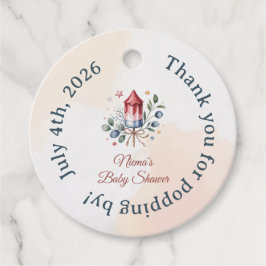 Liten Firecracker Baby Shower Tacksamhetskort Gåvor Etiketter