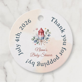 Liten Firecracker Baby Shower Tacksamhetskort Gåvor Etiketter
