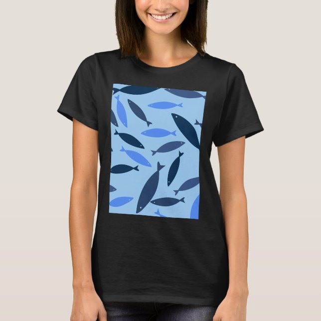 Liten Fisk Akvarium T Shirt (Framsida)