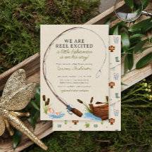 Liten Fiskare Äventyrs Akvarell Baby Shower