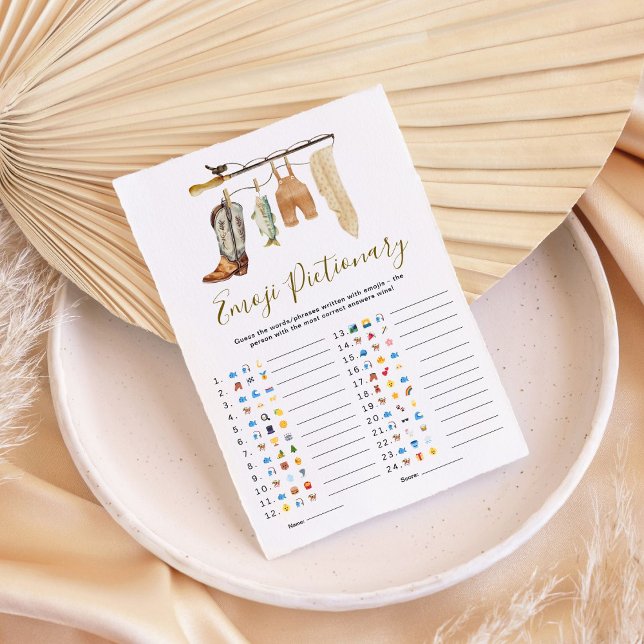 Liten Fiskare Baby Shower Emoji Pictionary Spel (Skapare uppladdad)