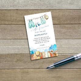 Liten Fiskare Blöja Lotteri Baby Shower  Tilläggskort