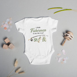 Liten Fiskare Kläderlina Fiskebal Babyfest T Shirt