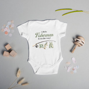 Liten Fiskare Klädtorklina Fiske Bebisens Första B T Shirt