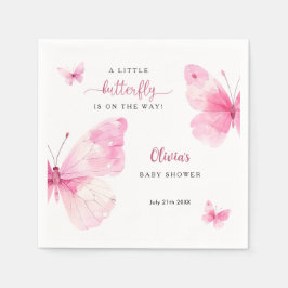 Liten Fjäril Baby Shower Pappersservett