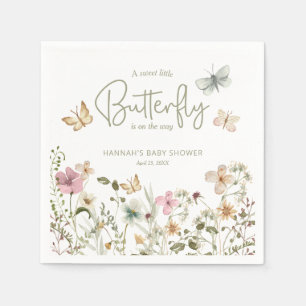 Liten Fjäril Boho Baby Shower Pappersservett