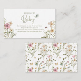 Liten fjärils bokönskan flicka baby shower tilläggskort