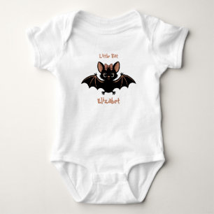 Liten fladdermus bebisflicka spöklik söt Halloween T Shirt