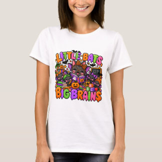 Liten fladdermus stor hjärna förskole Halloween-tr T Shirt