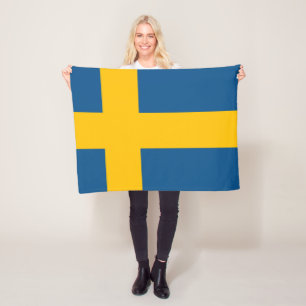 Liten flagga av sverigen fleecefilt