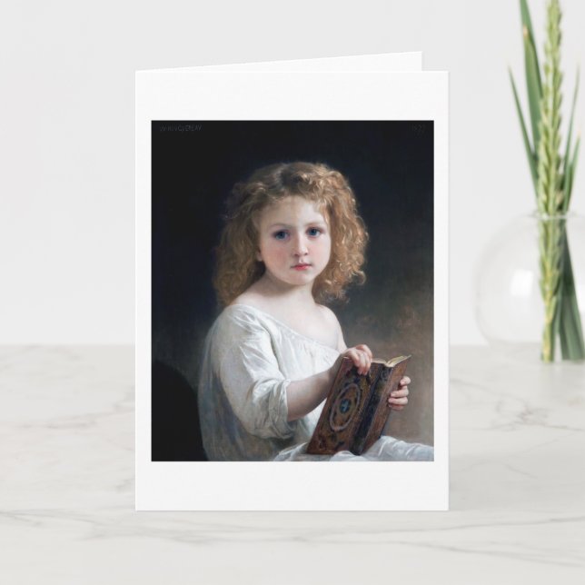 Liten flicka, Bouguereau Kort (Framsida)
