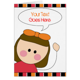 liten flicka hälsningskort