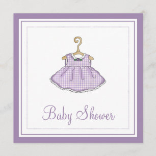 Liten flicka inbjudan för baby shower för