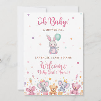 Liten flicka inbjudningar