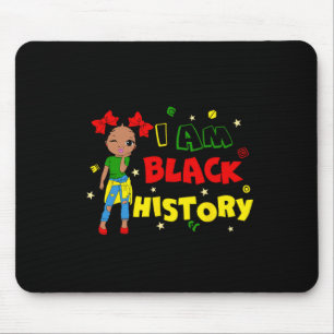 Liten flicka jag är svarta historiemånaden afrikan musmatta