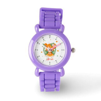 Liten flicka med blommor armbandsur