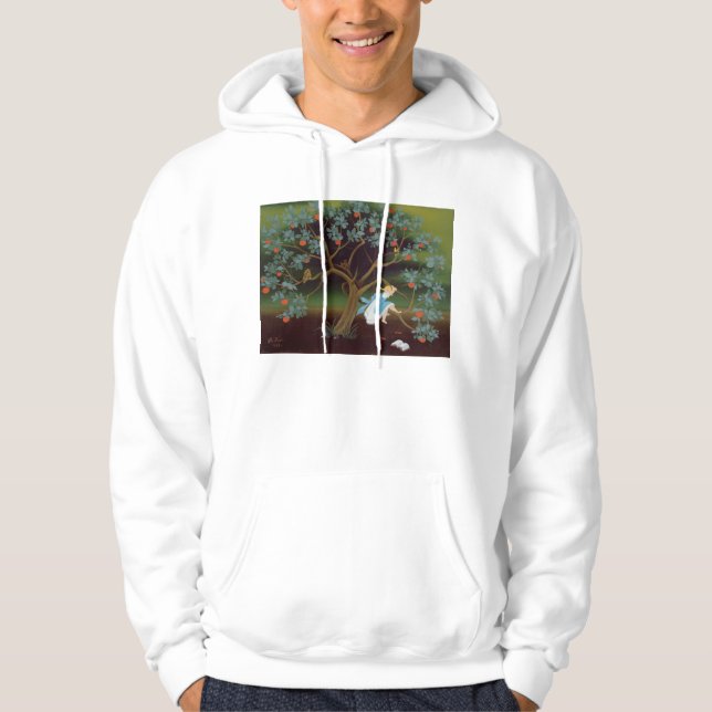 Liten flicka på träd av drömmar hoodie (Framsida)