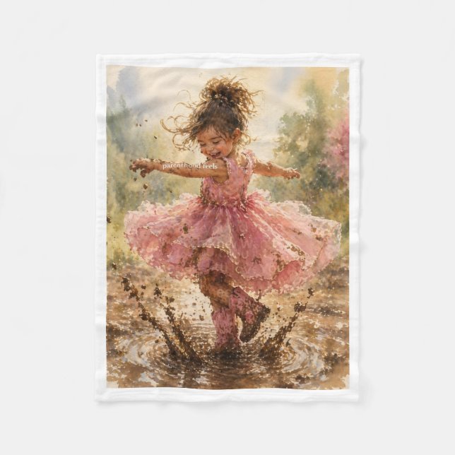 Liten flicka Puddle filt (Framsidan)