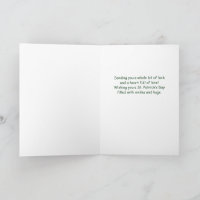Liten flicka St Patricks Day Söt giraff Shamrocks