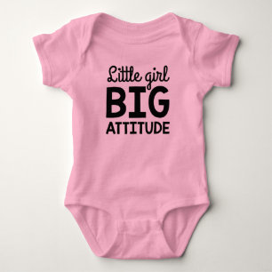 Liten flicka stor attityd t shirt