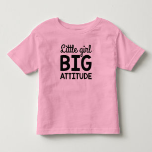 Liten flicka stor attityd t shirt