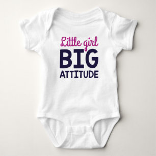 Liten flicka stor attityd t shirt