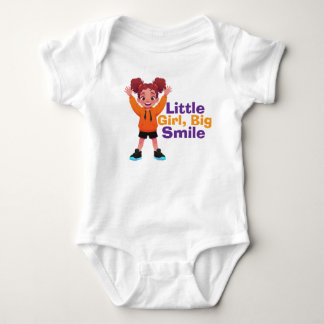 Liten flicka Stor leende baby bodysuit T Shirt