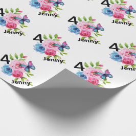 Liten flickas eget namn och åldersgåva från födels presentpapper